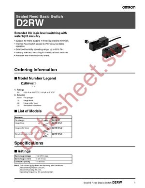 D2RW-01 datasheet  